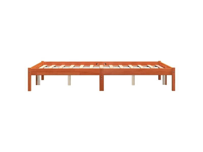  Lit double- lit adulte -  cadre de lit sans matelas  marron 120x200cm bois pin massif  - Conforama D