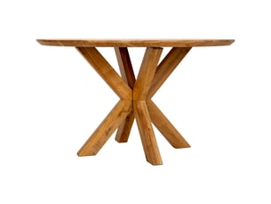 Table de salle à manger en bois marron 130x130x77 cm (hauteur)