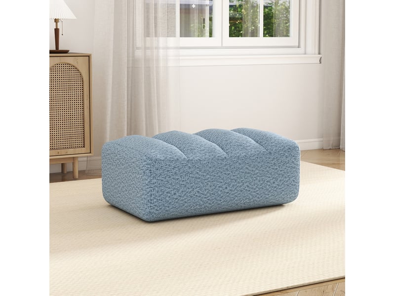 Pouf brravo 104x61x45 cm sans cadre bleu  - Conforama B