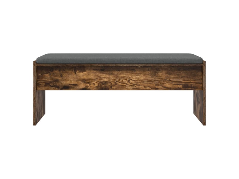  Banc d'entrée, banc interieur avec coussin chêne fumé 103x38x40 cm  - Conforama E