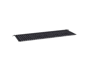 Coussin de banc de jardin, coussin d'assise carreaux noir 150x50x3cm tissu oxford cf52708