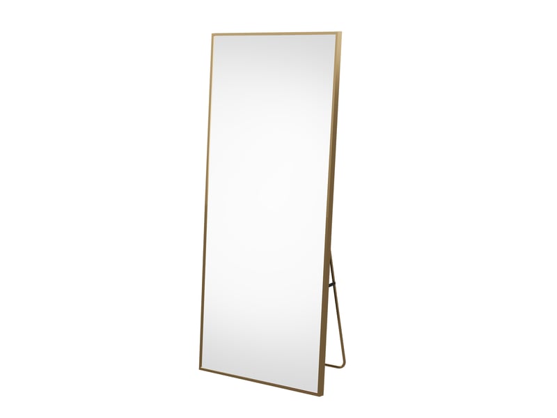  Miroir sur pied 177x77 cm,miroir de sol, grand miroir mural,cadre en aluminium ,verre trempé ,pour salon,chambre,doré  - Conforama A