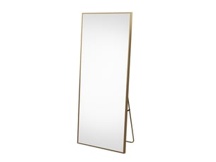 Miroir sur pied 177x77 cm,miroir de sol, grand miroir mural,cadre en aluminium ,verre trempé ,pour salon,chambre,doré