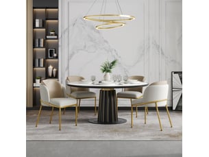 Ensemble table arrondi(e)  4 chaise(s)  <strong>ULEVR</strong> <strong></strong> 