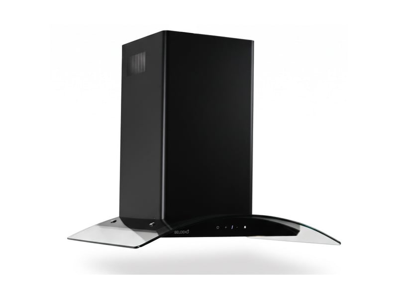  Hotte aspirante beldeko vera 60 bk - verre noir 60 cm, commande gestuelle, 513 m³h, 4 vitesses, éclairage led, a+  - Conforama E