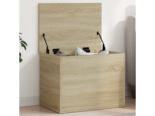 Boîte de rangement, coffre de rangement chêne sonoma 60x42x46 cm bois d'ingénierie