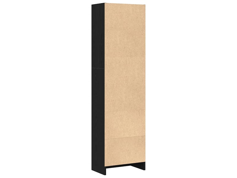  Bibliothèque, meuble de rangement salon en chêne noir 40 x 24 x 143 cm bois d'ingénierie  - Conforama E