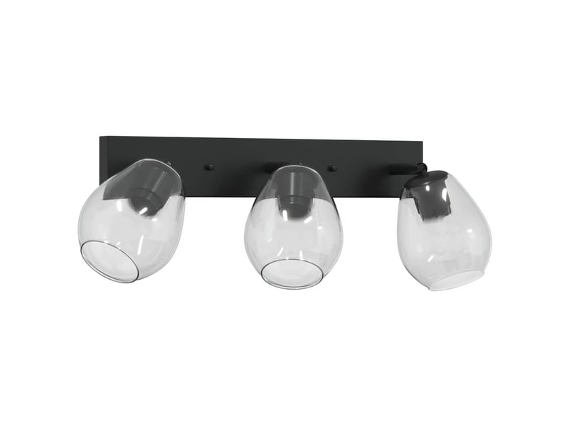  Spot de plafond noir 54x13x26 cm verre et métal  - Conforama E