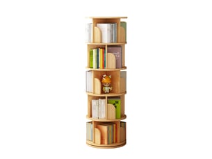 Bibliotheque coloris naturel 5 étagère(s) KORFEE - 22.8 cm x 46 cm