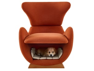 Fauteuil fixe OKMYHOME  Tissu rouge vendu A l'unité
