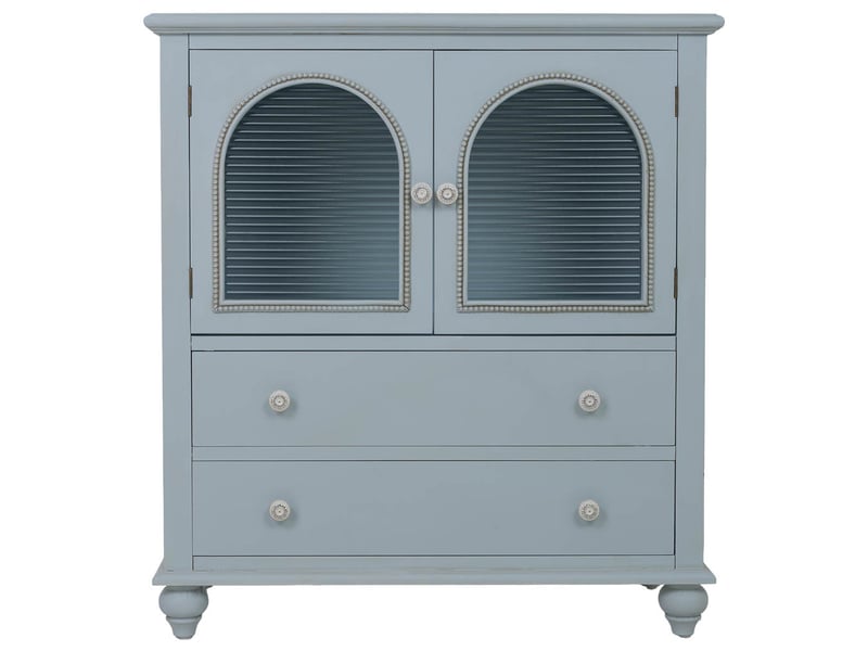  Buffet en bois bleu 80x38x88 cm h  - Conforama B