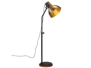 Lampadaire salon, lampe sur pied 25 w laiton antique 30x30x100-150 cm e27