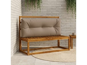 Coussin de dossier de palette, coussin de dos vianen 100 % polyester taupe cf55182
