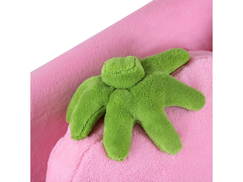  Canapé pour enfants - rose - 90x53x48 cm - 8.6 kg - design fraise - tissu respirant - bois robuste - construction légère CYQ-T3323P372566 - Conforama E