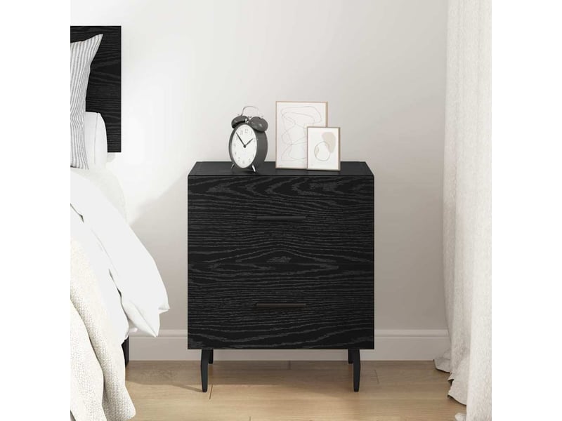  Table de chevet - cabinet de chevet - table de nuit chêne noir 40 x 35 x 47,5 cm  - Conforama C