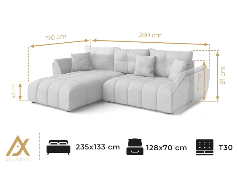 Canapé d angles convertible verciani canapé méridien marron Verciani - Conforama D