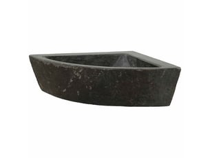 Lavabo de salle de bain, vasque à poser gris (38-45) x (38-45) x 12 cm pierre de rivière cf65674
