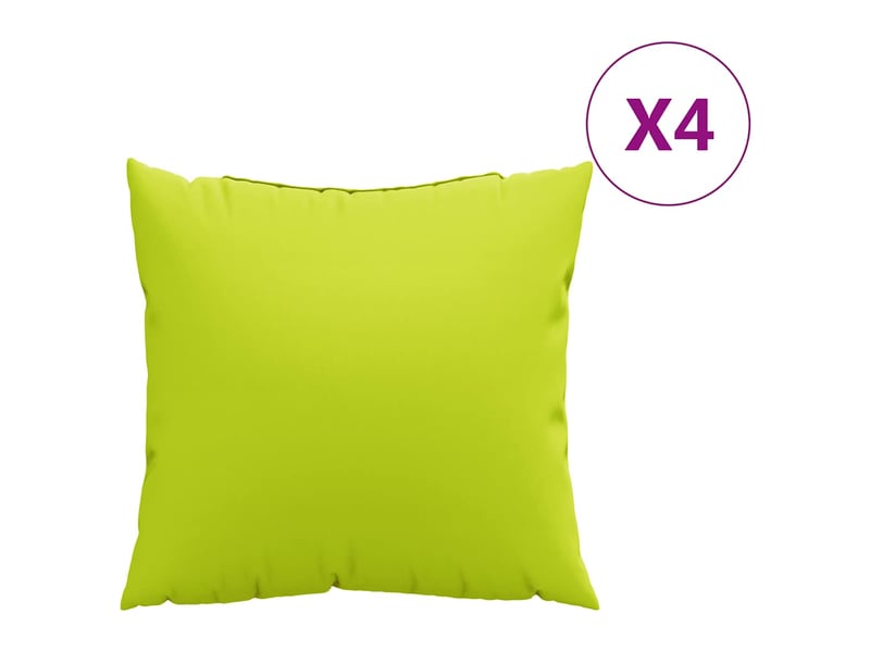  Lot de 4 coussins de canapé, coussins décoratifs vert vif 60x60 cm en tissu cf59229  - Conforama A