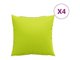 Lot de 4 coussins de canapé, coussins décoratifs vert vif 60x60 cm en tissu cf59229