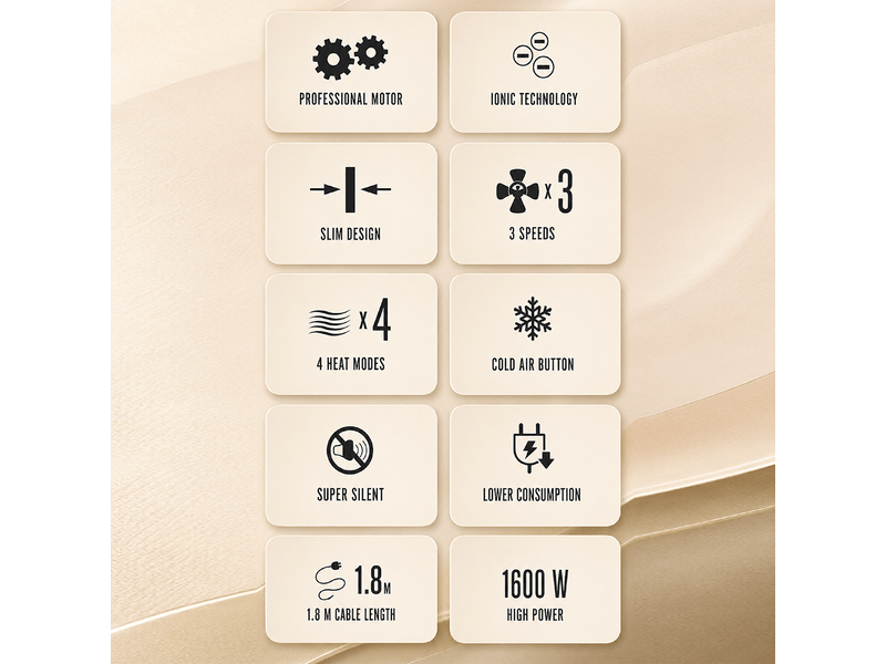 Sèche-cheveux professionnel aria haircare technology 110.000 rpm - Conforama C
