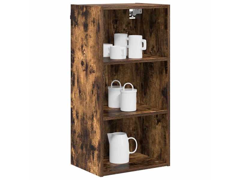  Meuble de rangement cuisine, armoire suspendue chêne fumé 40x29,5x80cm  - Conforama C
