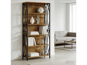 Bibliotheque coloris bicolore 6 étagère(s) <strong>MEULVA</strong> <strong></strong> - 80 cm x 180 cm