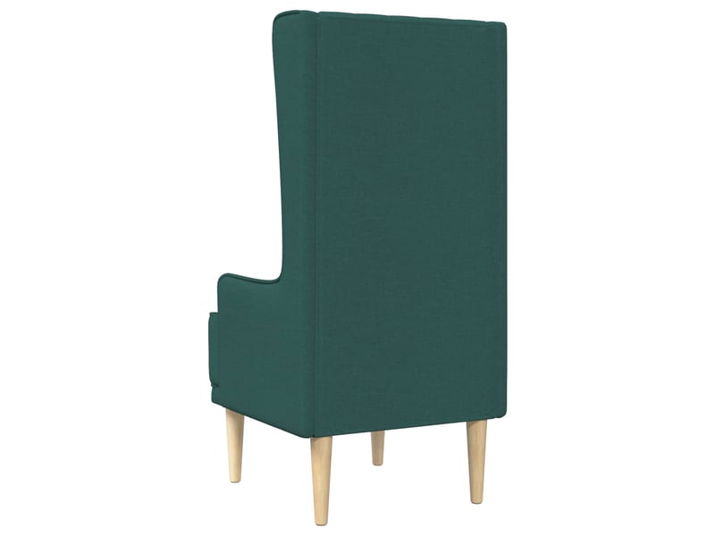  Vidaxl chaise à dossier haut avec boutons capitonnés vert foncé tissu  - Conforama E