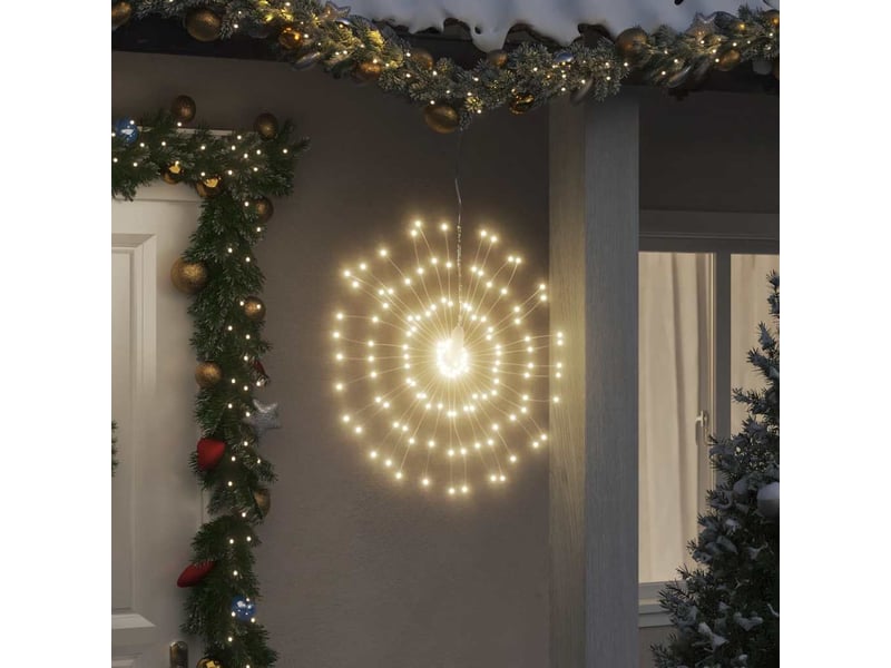  Étoile rayonnante de noël 140 led 4 pcs blanc chaud 17 cm  - Conforama B