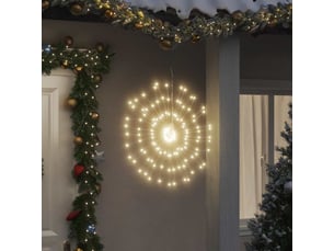 Étoile rayonnante de noël 140 led 4 pcs blanc chaud 17 cm