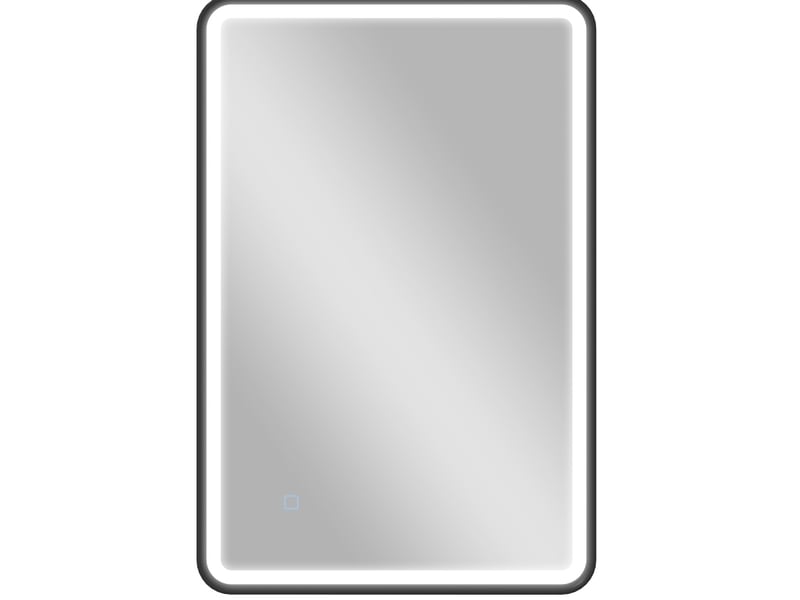  Miroir de salle de bain led 90 x 60 cm – noir – éclairage 3 couleurs, antibuée, dimmable et tactile  - Conforama D