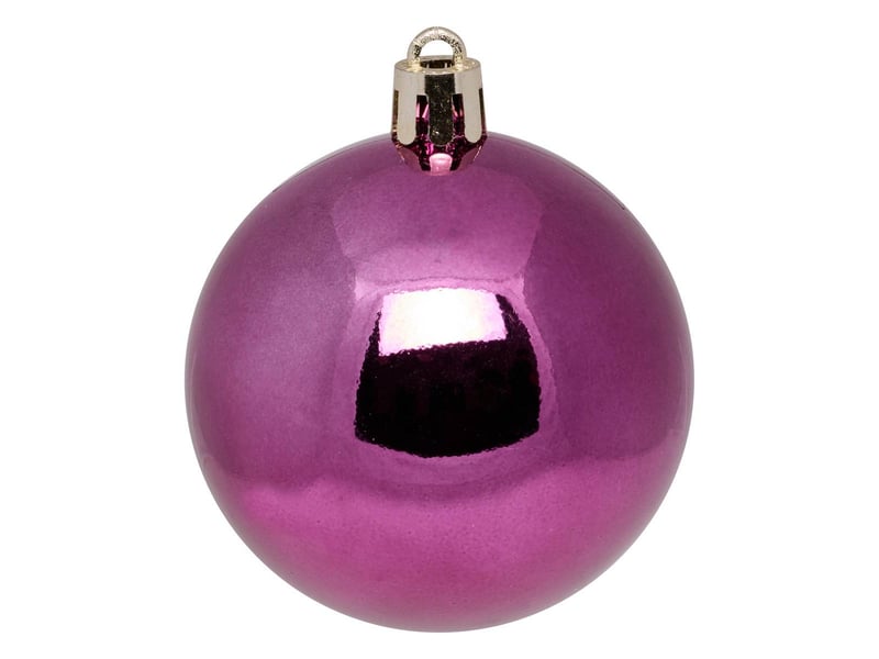  Lot de 25 boules de noël jokli 6cm violet  - Conforama D