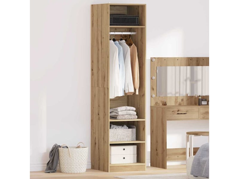  Armoire chambre, armoire de rangement chêne artisanal 50x50x200 cm bois d'ingénierie  - Conforama B
