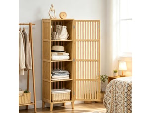 Buffet 1 porte(s)  0 tiroir(s) <strong>OKMYHOME</strong> <strong></strong> - 40 cm coloris naturel 