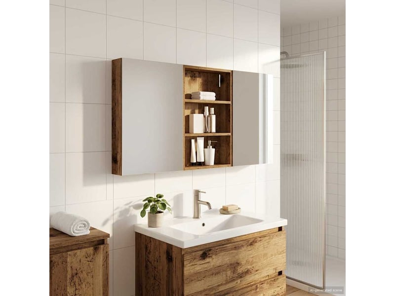 Ensemble de meubles de salle de bain 3 pcs 120x10.5x60.5 cm shl7934 - Conforama D