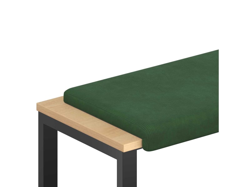  Coussin de banc, coussin d'assise, coussin de canapé velours côtelé vert foncé profondeur 35 cm cf53893  - Conforama A