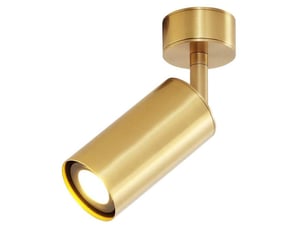 Zmh led plafonnier gu10 spots plafond - pivotant 330° pour couloir style vintage métal sans ampoule, jaune