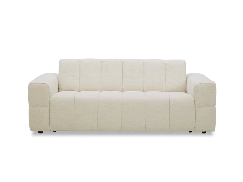  Canapé convertible express 3 places en velours texturé beige basile KF9067D-3-BEI - Conforama E