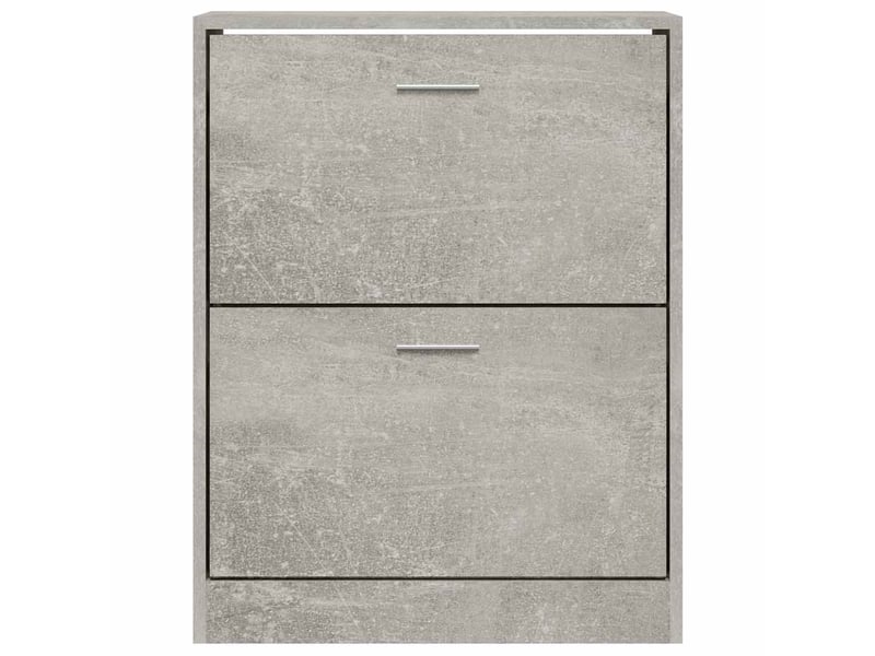  Meuble à chaussure, armoire à chaussures gris béton 63x24x81 cm bois d'ingénierie  - Conforama D