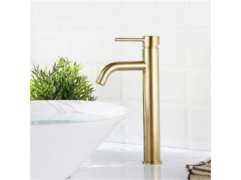  Robinet de lavabo haute couleur lavabo lavabo robinet d'eau chaude - doré  - Conforama B