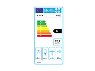 Hotte décorative Recyclage ou évacuation NOVY 6810 - 581 m³/h 86.8 cm