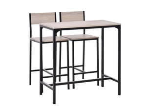 Ensemble table rectangulaire 2 chaise(s) 2 tabouret(s) inclu(s) FLORAGRACE