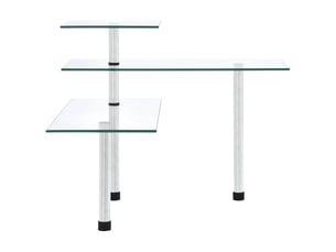 Étagère d'angle de cuisine, armoire de rangement à 3 niveaux verre trempé cf41373