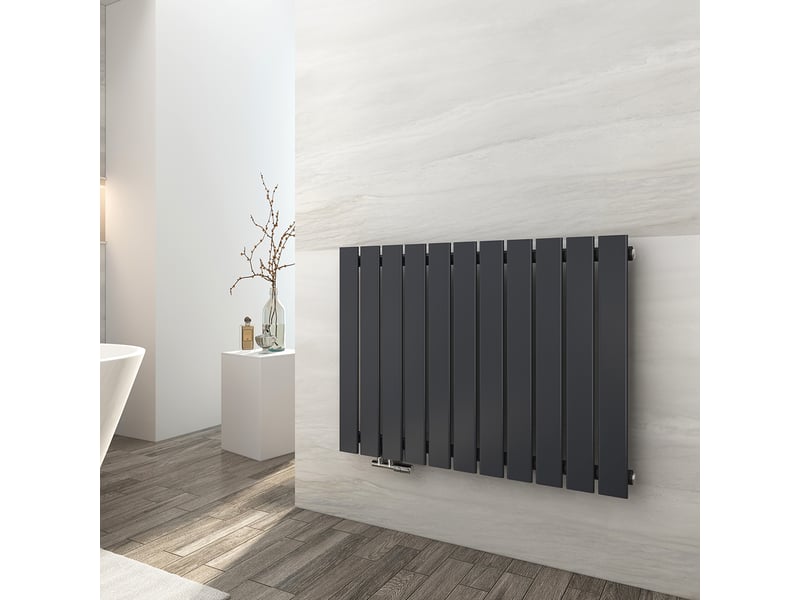  Emke radiateur à eau chaude, radiateur plat seule couche connexion latérale, vertical design, anthracite 63 x 85 cm, 603w  - Conforama B