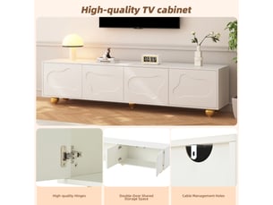 Meuble tv coloris blanc 180 cm <strong></strong>  <strong></strong>