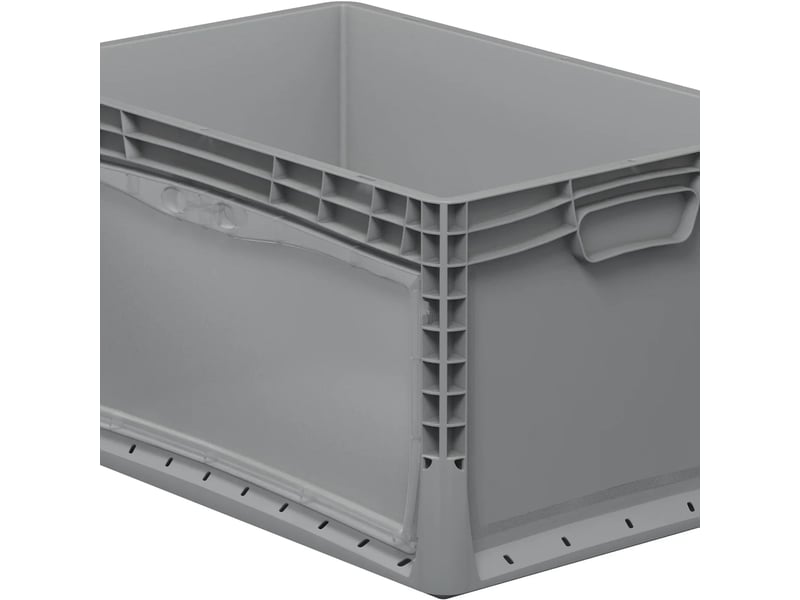  Boîte euro porte 60x40x32cm grise  - Conforama A