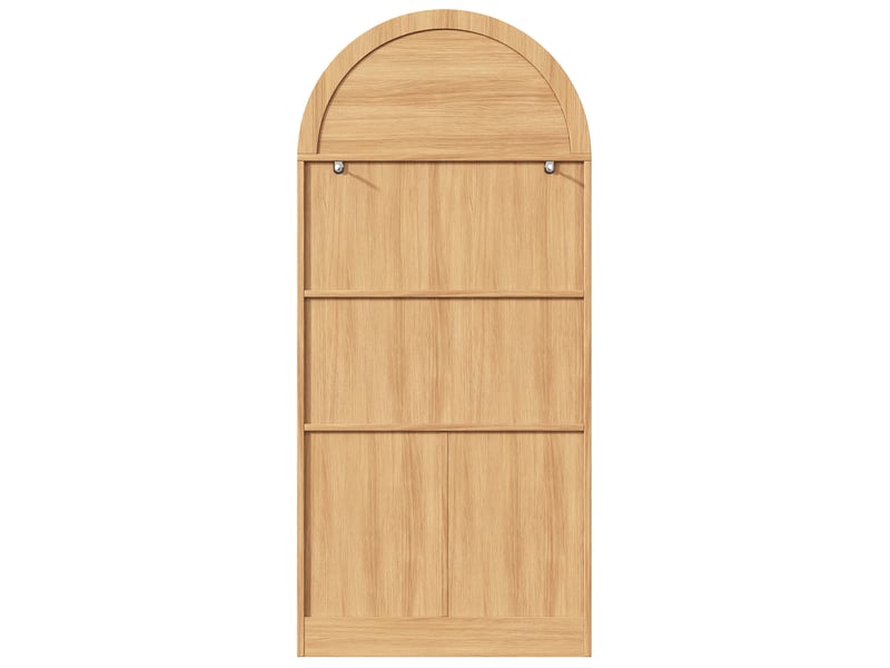  Vitrine rétro 175x80x40 cm effet chêne avec 2 tiroirs et étagères réglables  - Conforama E