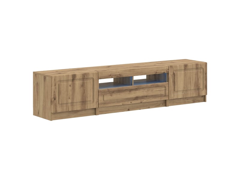 Meuble tv - banc tv - meuble de rangement led utrecht 3 pcs chêne artisanal bois d'ingénierie  - Conforama A
