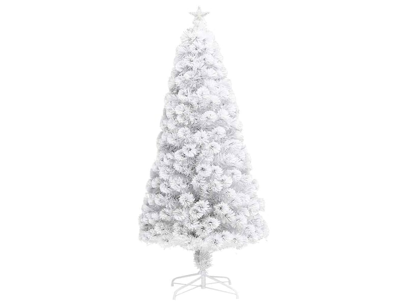  Sapin de noël, arbre de noël artificiel pré-éclairé blanc 120 cm fibre optique  - Conforama C