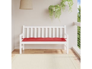 Coussin de banc de jardin, coussin d'assise rouge 150x50x7 cm tissu oxford cf52800