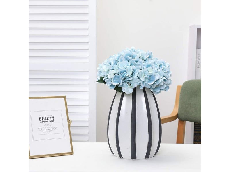  Fleurs artificielles, hortensias artificiels, fausses têtes d'hortensias avec tiges pour bouquets de mariée, compositions florales, la maison bleu  - Conforama E